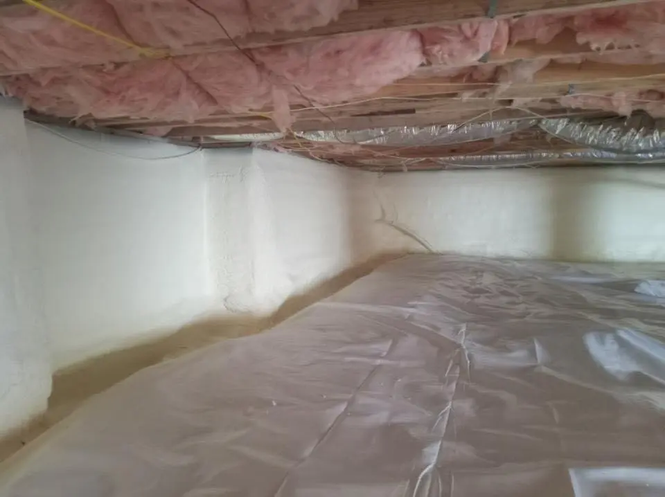 Crawl space encapsulation with closed-cell spray foam for Attic Insulation in Crafton